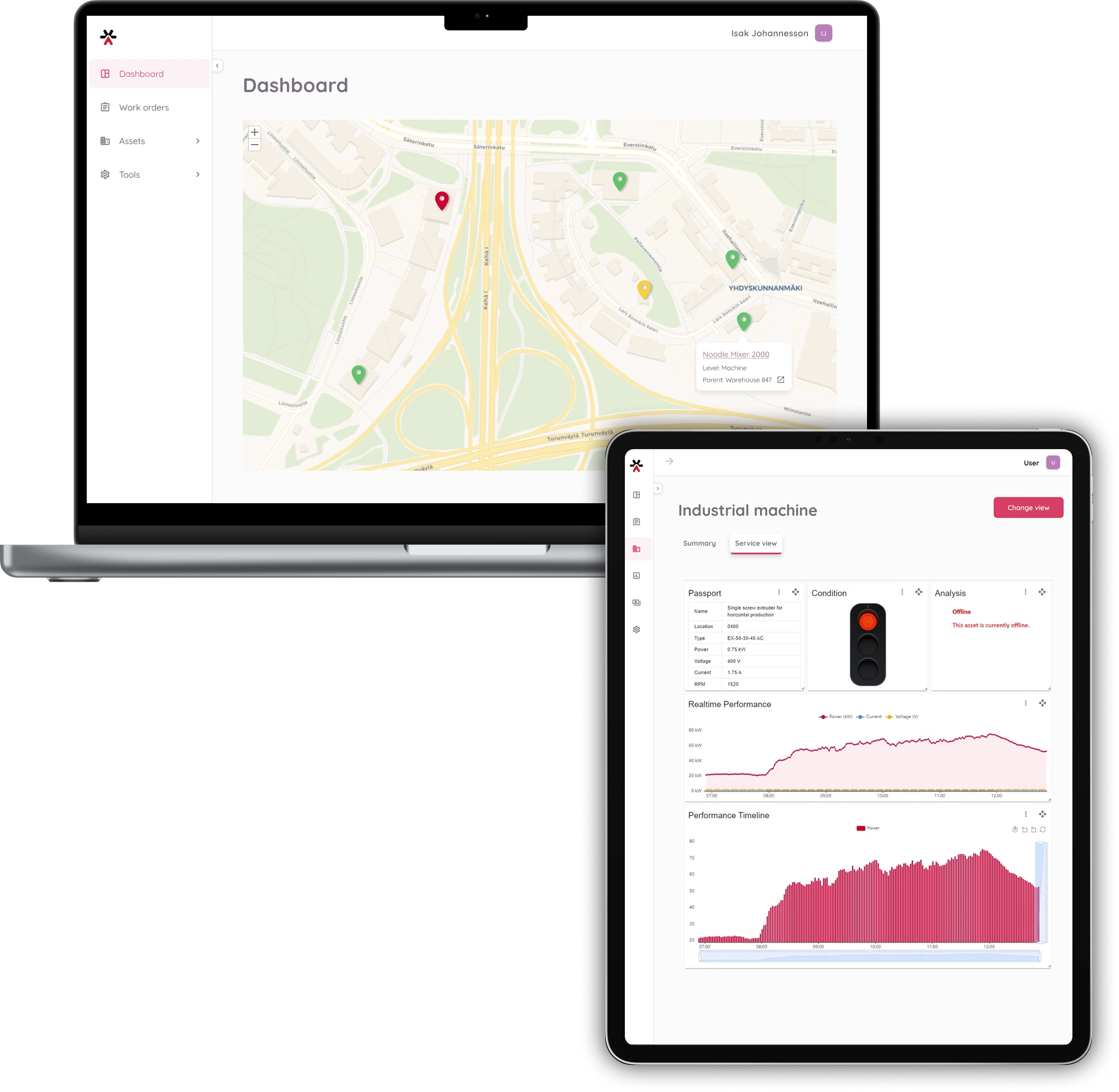 flexAM Karte und Dashboard